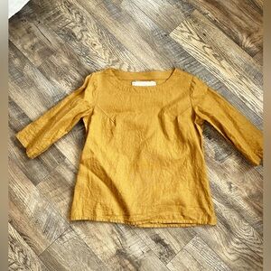 Not perfect linen yellow shirt